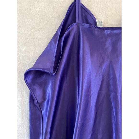 Intimate Moments Satin Nightgown Size 26 Purple Chemise Silky USA Vintage NOS - Picture 9 of 11